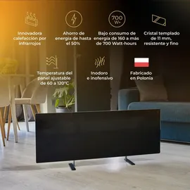 AENO GH2S Intelligentes Infrarot-Heizpaneel 700W Schwarz