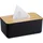 Relaxdays Tücherbox Schwarz/Natur