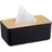 Relaxdays Tücherbox Schwarz/Natur