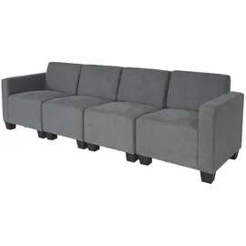 Mendler Modular 4-Sitzer Sofa Couch Lyon, Stoff/Textil ~ grau