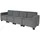 Mendler Modular 4-Sitzer Sofa Couch Lyon, Stoff/Textil ~ grau