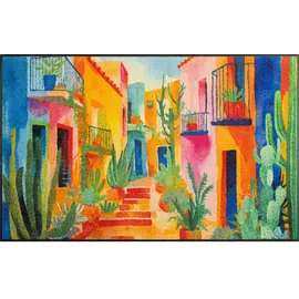 Wash+Dry Casas de Colores 75 x 120 cm Blau