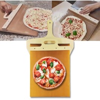 Ibuloule Sliding Pizza Peel - 2024 New Schiebe Pizzaschaufel - 50 x 30cm Verschiebbarer Pizzaschieber mit Antihaftbeschichtung und Griff - Das Original für perfekte Pizzaübertragung