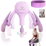 Oberschenkeltrainer, 15-70 lbs Beckenbodentrainer für Frau, Multifunktionaler Gesäßtrainer, Po Trainer mit Resistance Bands, Beinpresse für Zuhause, Beckenboden Trainingsgerät zum Formen, Yoga