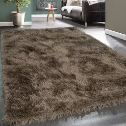 Hochflor-Teppich »Glamour 300«, rechteckig, 70 mm Höhe, Uni Farben, mit weichem Glanz Garn, auch als Läufer erhältlich, 49260622-6 beige 70 mm