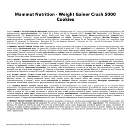 Mammut Weight Gainer Crash 5000 Cookies Pulver 4500 g