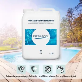 fresh-pool Profi Algizid Extra schaumfrei 5 Liter - Pool Algenmittel | Pool Algizid | Algenmittel | Algen entfernen | Algezid