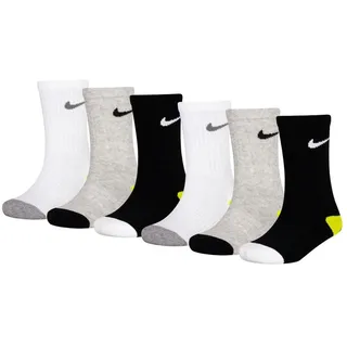 Nike Kids Smiley Crew Socken 6 Paare - Grey Heather - EU 27-35