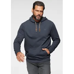 Kapuzensweatshirt, lange Ärmel, lockere Passform, unifarben, mit Kapuze, Gr. XXL (60/62), blau, , 48331848-XXL
