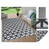 vidaXL Outdoor-Teppich Schwarz 140x200 cm PP