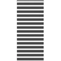 VidaXL Zebrarollo Schwarz 95x200 cm Stoffbreite 90,9 cm Polyester