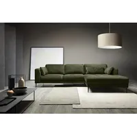 TRENDMANUFAKTUR Eckcouch Polyester 2-Sitzer Grün