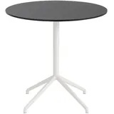 Muuto Still Cafe Tisch, Ø 75 cm, schwarz nanolaminat / weiß
