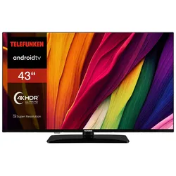 Telefunken D43U750X2CWI Fernseher 43 Zoll Android Smart TV (4K UHD, HDR Dolby Vision, Dolby Atmos)