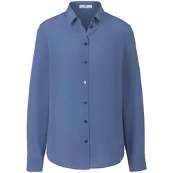 Bluse aus 100% Seide Peter Hahn Seidenreich blau