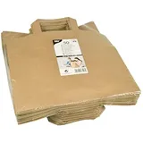 Papstar Papiertüten 86447, braun 26 x 17 cm mit Tragegriff,