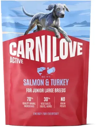 CARNILOVE Active Dog Lachs & Pute für junge Hunde großer Rassen 1,5kg