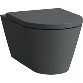 Laufen Kartell Wand-WC mit WC-Sitz Graphit matt spülrandlos