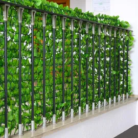 Proregal Balkonsichtschutz 100 x 300 cm Grün Kunststoff 2 St.