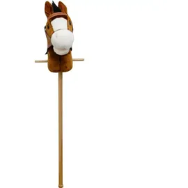 SpielMaus Holz Plüsch Steckenpferd mit Sound, braun, 98 cm