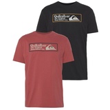 QUIKSILVER T-Shirt »SQUARE BIZ PACK FLX YM«, Gr. XS, schwarz-rot, , 78435813-XS