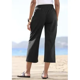 Beachtime 7/8-Strandhose Wide-Leg Schwarz 40/42