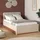 Forte Bettgestell "Milles", beige (sand, terrakotta, sand), B:125,2cm H:90,7cm L:205,2cm, Betten, Bettgestell, aufklappbarer Lattenrost und gepolstertes Kopfteil