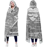 BORDEAG Kuscheldecke Mit Ärmeln, Eine Dicke Umarmung Für Dich, Decke Mit Ärmeln, Hoodie Decke Damen, Decken Hoodie, Decke Zum Anziehen Für Frauen Männerv Erwachsene(120 * 180cm) - 120 * 180 cm