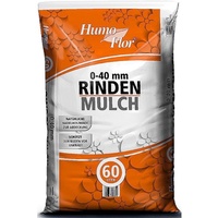 HumoFlor Rindenmulch 60l Gartenmulch 0-40 mm Qualitätsrindenmulch, 60 l braun