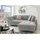 luma-home Ecksofa Schlafcouch L-Garnitur ausziehbar Ottomane rechts Mikrofaser in Grau, / 17003 - Grau