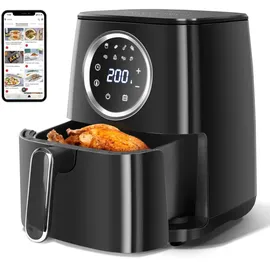 Aigostar Air Fryer 4.2L, Heißuftfritteuse XXL,Heissluft Fritteusen ohne Öl,8 Menü und Rezept, LED-Touchscreen, 1400W,BPA-frei