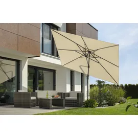 Schneider Ampelschirm Rhodos Twist natur 350 x 260 cm