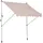 Outsunny Sonnenschirm Markise Aluminium Polyester Cremeweiß L200 x B150 x H170-280 cm