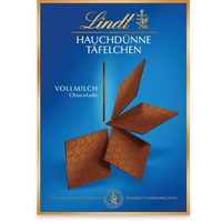 Lindt Tafelschokolade Hauchdünne Täfelchen, Vollmilch, 125g