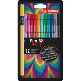Stabilo Pen 68 ARTY - 12er Pack - mit 12 verschiedenen Farben