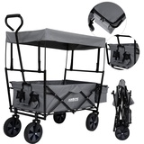 Arebos Bollerwagen mit Dach Eco,