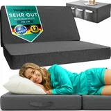 Klappmatratze – Gästematratze klappbar – 14cm dick & bequem H3 – Faltbare Matratze, platzsparend klappbar – Reisebett Erwachsene – Test SEHR GUT Oeko TEX Standard – Waschbarer Bezug - 140 x 195 cm