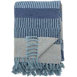 Bloomingville - Isnel Decke, 130 x 160 cm, blau (Exklusive Edition)