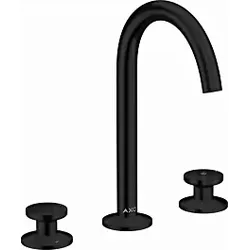 hansgrohe Axor One 3-Loch-Waschtischarmatur 48070670 Ausladung 140mm, mit Push-Open Ablaufgarnitur, mattschwarz