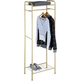 Relaxdays Garderobenständer Sandra 166 x 60,5 x 38 cm Honigbraun