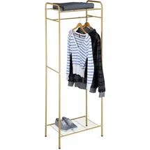 Relaxdays Garderobenständer Sandra 166 x 60,5 x 38 cm Honigbraun