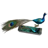 Glasmanufaktur Lauscha Glas »Pfau«, blau, Material Glas, Krebs Glas Lauscha