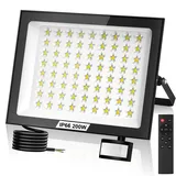 Lightasea 200W LED Strahler mit Bewegungsmelder Außen,20000LM Außenlampe mit Fernbedienung,6500K Kaltweiß Superhell LED Außenstrahler,IP66 Wasserdicht LEDs Fluter,für Garten,Garage,Innenhöfe