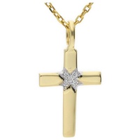 JuwelmaLux Kreuzanhänger JuwelmaLux Anhänger 333/000 (8 Karat) Gold Kreuz mit Zirkonia JL20-02- (1-tlg)