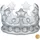 Relaxdays Aufblasbare Krone 21 cm x 16 cm x 21 cm Silber