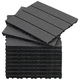 CCLIFE Terrassendielen CCLIFE WPC Terrassendielen, Balkon Boden, 30x30 cm, (33-St) grau|grün