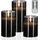 Relaxdays LED Kerzen im Glas 3 St. grau