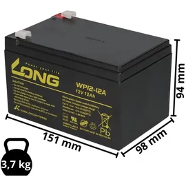 KungLong WP12-12 Bleiakku 12000 mAh 1 St.