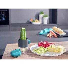 Leifheit Hand-Spiralschneider türkis