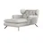 KAWOLA Longseat CHARME Polyester 130 x 95 x 160 cm Grau gepolstert, ergonomisch